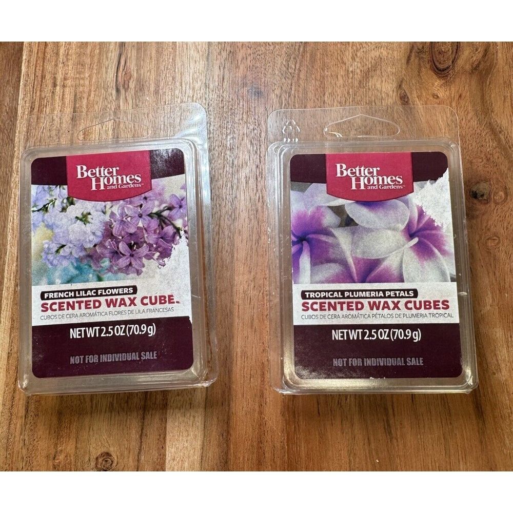 Better Homes & Gardens Scented Wax Melt Cubes 2.5oz (2) French Lilac & Trop Plum